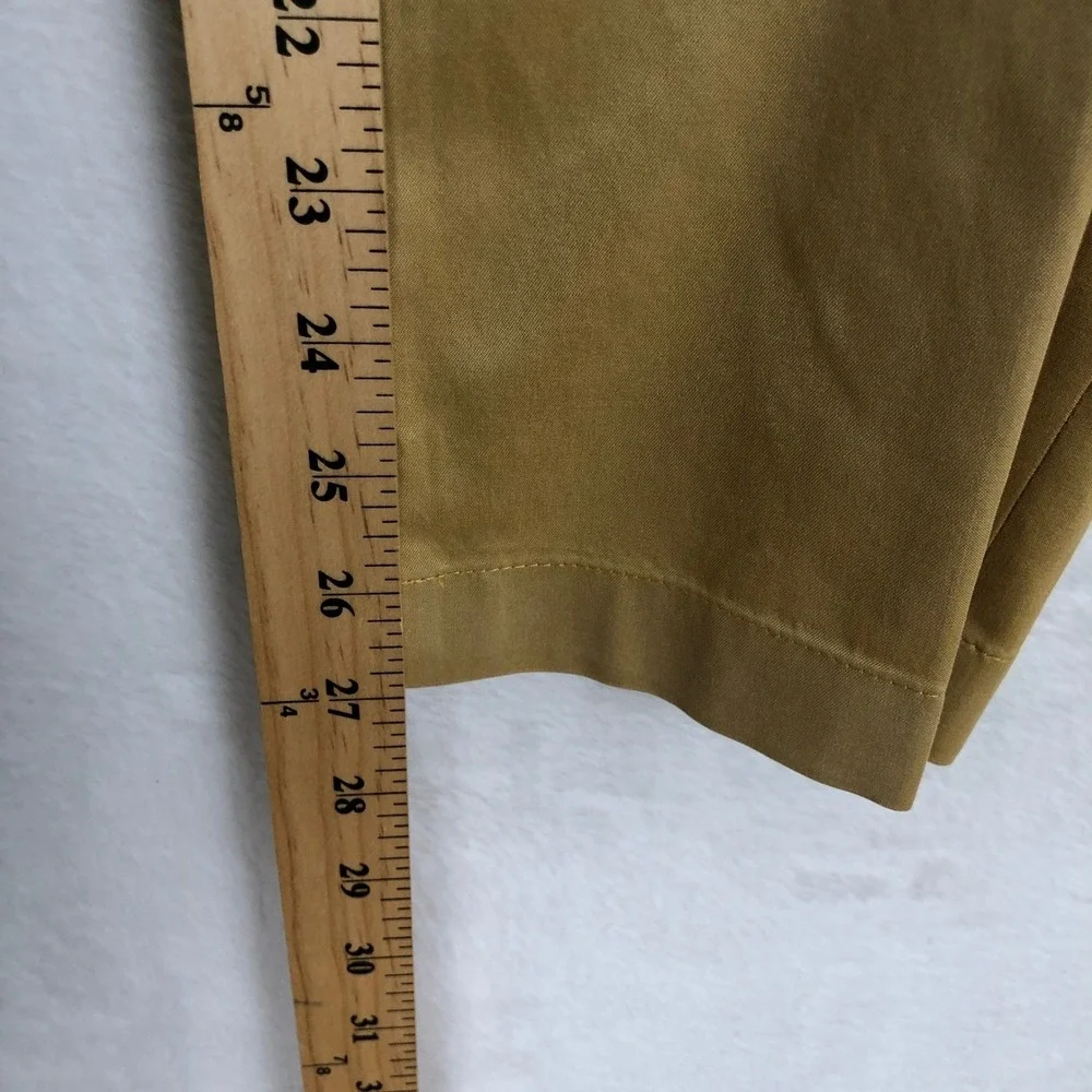 HILTL Luxury Comfort Cotton Dress Pants Men's Sz 40x27 Yellow Gold Flat Stretch